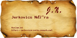 Jerkovics Nóra névjegykártya
