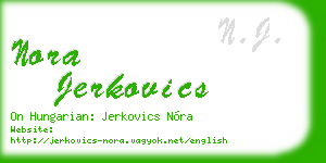 nora jerkovics business card