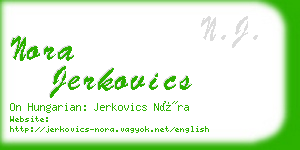 nora jerkovics business card